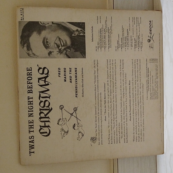 'Twas The Night Before Christmas' Fred Waring & The Pennsylvanians Vinyl Record - Picture 2 of 4